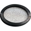 Pure Ziva Bright Cool Silver Grey Glitz Shimmering Metallic Pressed Powder Single Vegan Eyeshadow; Talc, Paraben & Cruelty Free