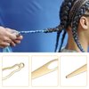 8 Pcs Interlocking Tool for Locs and 1 Storage Velvet Bag Dreadlock Crochet Needle Easy Hair Loc Needle Tools for Dreads Hair Tightening Loc Accessories Interlocks or Sisterlocks Gold