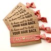 Bachelorette Hair Tie Party Favors | Set of 5 Team Bride Coral Hair Ties