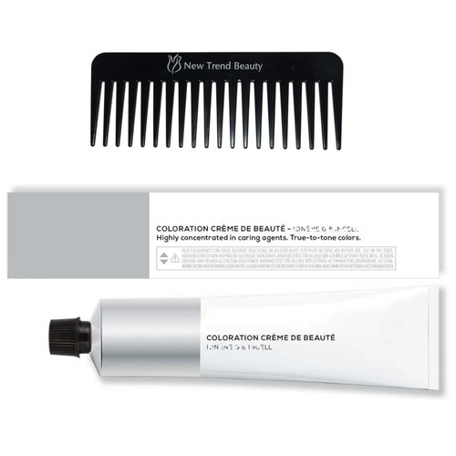 NewTrendBeautyComb Hair Color, Black comb w/Loreals Majirels Cream Colour - Chemical Hair Dye - 5.0/5NN