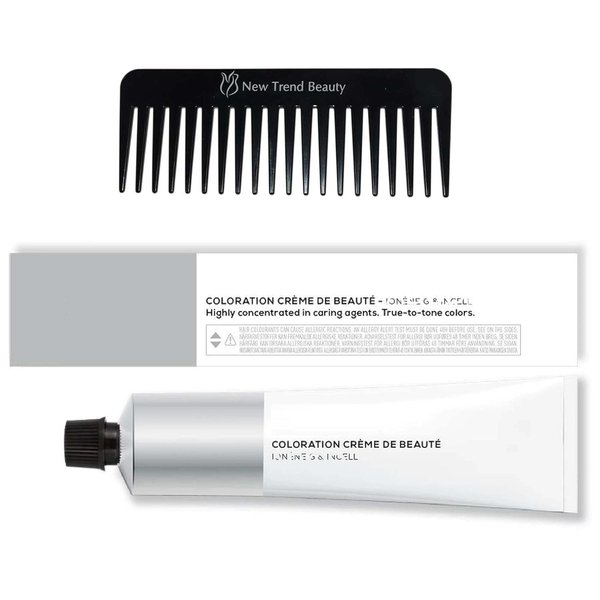 NewTrendBeautyComb Hair Color, Black comb w/Loreals Majirels Cream Colour - Chemical Hair Dye - 5.0/5NN