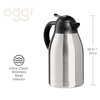 OGGI Catalina 68oz Stainless Steel Thermal Coffee Carafe- Double Walled Vacuum Container w/Press Button Top, Insulated Coffee Carafe, Thermos Carafe, Coffee Urn, Hot Beverage Dispenser, 2 Liters