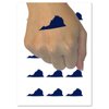 Virginia State Silhouette Temporary Tattoo Water Resistant Fake Body Art Set Collection - 15 2" Tattoos (1 Sheet)