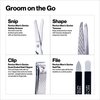 Revlon Men's Grooming Kit, Nail Clipper, Safety Grooming Scissors, Nail File & Tweezers, High Precision Hair Removal Tools, Stainless Steel (Pack of 1)
