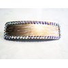 Metallic gold and silver hand painted crystal hair clip clamp barrette