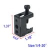 Baudelun 1/4"-20 Beam Clamps, Black Steel Bolt-on Beam Clamp for 1/4" and 3/8" Threaded Rod, S-hooks and Bridle Rings, 25 Packs