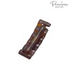Parcelona French Crinkled Shell Brown Small Metal Free Celluloid Acetate Hair Clip Barrette