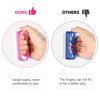 Larbois Handle Grip Nail Brush, Hand Fingernail Brush Cleaner Scrubbing Kit Pedicure for Toes and Nails Men Women (4 Pack) (Color-2)