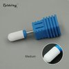 Rolabling Round Head Ceramic Nail Drill Bit For Electric Nail Drill Manicure Machine Accessories Tool (Blue Medium)