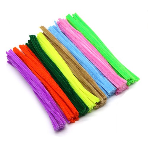 mollensiuer 300Pcs Colorful Pipe Cleaners Chenille Stems Bulk for DIY Art Craft Decorations 6 mm x 12 Inch