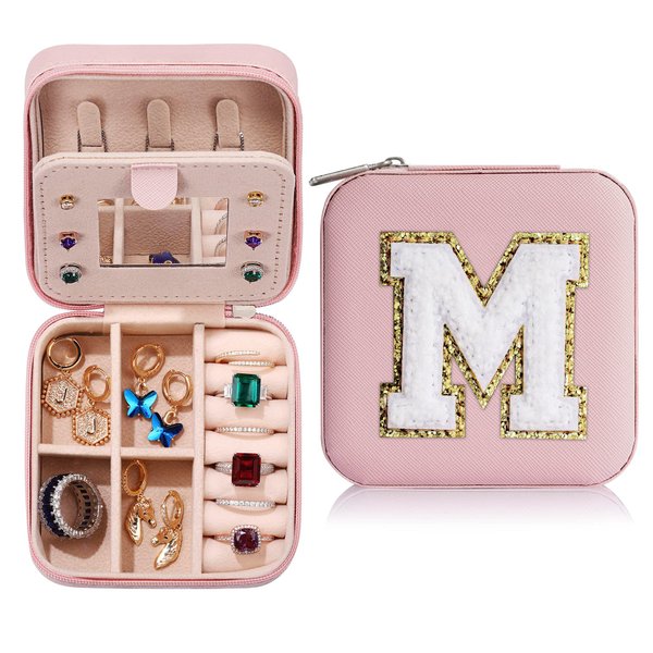 Yqljew Jewelry Organizer Box, Travel Jewelry Case | Small Ring Earring Necklace Organizer for Teen Girls Gifts