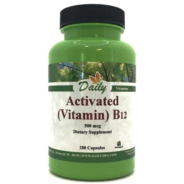 Daily Manufacturing Activated Vitamin B12 180 Vegetarian Capsules
