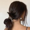 Fashey Pearl Hair Ties Rhinestone Ponytail Holder Bead Set Hair Scrunchies Elastic Hair Bands Hair Accessories for Women and Girls(Pack of 3) (Type A)