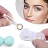cauyuan Contact Lens Case，Portable Travel Contact Lens Box with Mirror Tweezers Remover Tool Solution Bottle for Travel & Home