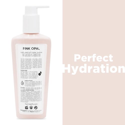 Cosmétiques Créatifs Pink Opal Moisturizing Body Lotion with Coconut Butter and Hyaluronic Acid, 8.5 fl. oz.