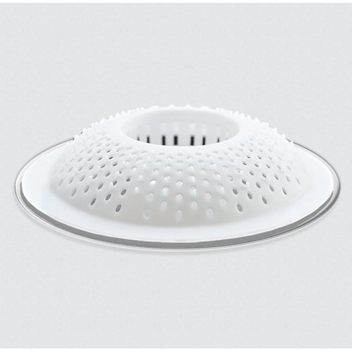 Hairstopper HS3-AMZ Evriholder Plastic Bathtub Drain Protector for Bathtubs & Showers, Pack of 3, White