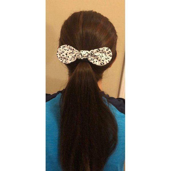 Autism Awareness Knot Ponytail Hair Bow Tie