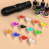 EZ Tattoo Ink Cups - 200pcs Heart Shaped Spliceable Tattoo Ink Caps Biodegradable Disposable ECO-Friendly Pigment Holder Ink Caps for Tattooing Tattoo Supplies