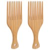 Framendino, 2 Pack Bamboo Combs Afro Hair Picks Beard Pick Men Wide Tooth Comb Curly Wavy Natural Thick Long Hair Hair Picks for Women Hair Styling