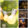 Hometown Evolution, Inc. White Pearl Outdoor Patio Globe String Lights (25 Foot, G40 White Pearl 1.6 Inch Bulbs +1 Free Spare - Black Wire)