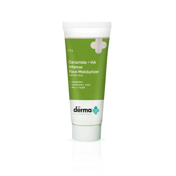 The Derma Co Ceramide + HA Daily Face Moisturizer for Dry Skin | Relieve Dullness & Gives Long Lasting Hydration | Locks in Moisture with Hyaluronic Acid | 0.88 Oz/25g