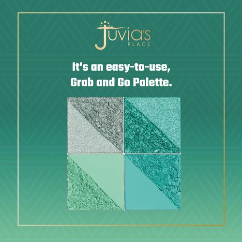 Juvia's Place Rebel Quad Mint Eyeshadow Palette - Professional Eye Makeup, Pigmented Eyeshadow Palette, Makeup Palette for Eye Color & Shine, Pressed Eyeshadow Cosmetics, Shades of 4