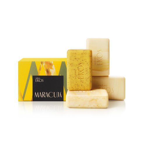 Natura Ekos Maracujá creamy & exfoliating monopack bar soap 4x100g / 3.5oz.e each