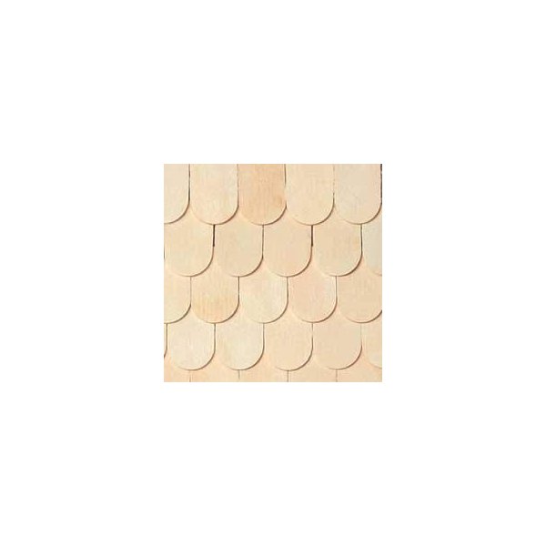 Houseworks, Ltd. Dollhouse Miniature Unfinished Whitewood Fishscale Shingles