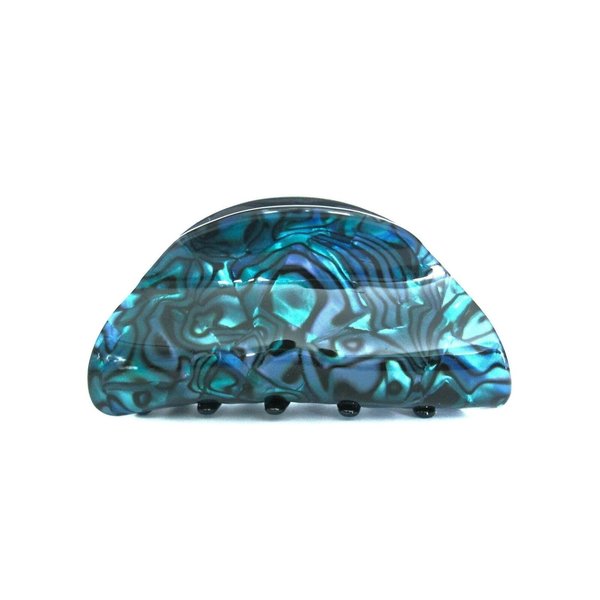 Generic Abalone sea shell effect blue green hair claw clamp clip