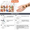 100PCS Red Panda Temporary Tattoos Birthday Party Decorations Favors Supplies Decor Cute Funny Forest Woodland Zoo Jungle Safari Animal Tattoo Stickers Gifts For Kids Boys Girls School Prizes Carnival