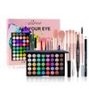 FantasyDay All in One Makeup Kit for Women Full Kit Girls Makeup Gift Sets Xmas Essential Bundle Include Eyeshadow Palette Lipstick Blush Concealer Eyeliner Mascara Foundation Brush Eyebrow Pencil