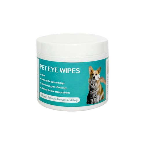 Dog Eye Wipes, Angel Eyes Tear Stain Remover for Dogs, Cat Dog Eye Wipes for Discharge and Crust, Coconut Oil Pet Cleaning Dog Grooming Deodorizing Wipes Wash Cleaner for Eyes, Wrinkle, Face-100pcs