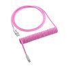 CableMod Classic Coiled Keyboard Cable (Strawberry Cream, USB A to USB Type C, 150cm)