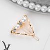 Numblartd Set of 3 Pcs Geometric Pearl Rhinestone Alloy Barrettes Bobby Pins - Fashion Round Triangle Heart-shaped Side Clamp Clip Hair Clip Hair Accessories for Women
