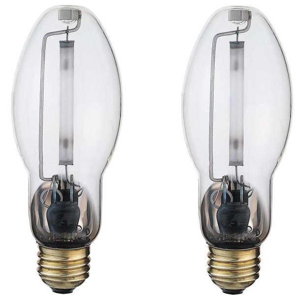 GoodBulb 70-Watt High Pressure Sodium HID Light Bulb | E26 Base ED17 ANSI Code S62 | 2000K Warm White Color | Clear Finish | 24000 Life Hours (Pack of 2 Bulbs)
