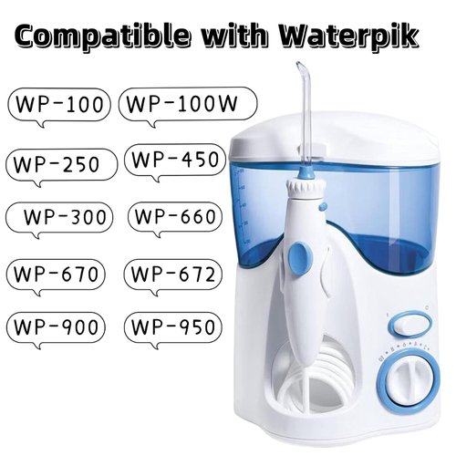 Oral Hygiene Accessories Compatible with Waterpik Water Flosser WP-100 WP-300 WP-600 WP-900 Replacement Kit for Ultra Water Flosser, Waterpik Replacement Parts Pack of 1 Handle/Hose