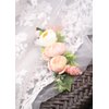 Kercisbeauty Pink and White Hair Comb Prom Girl Floral Headpiece Wedding Brides Bridesmaids Flower Headband Handmade Soft Headband Flower Girl