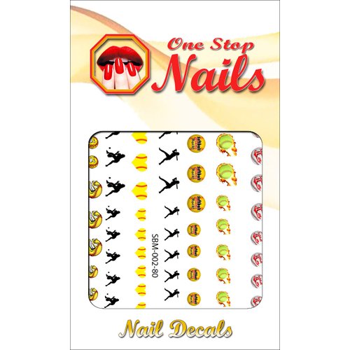 Softball Mom Waterslide Nail Decals by One Stop Nails V2.