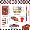 72 Pcs Race Car Coloring Book Bulk,Checkered Flags Racing Party Favors Goodie Bags Fillers, Let's Go Racing Birthday Party Supplies Classroom Reward Prizes Pinata Gift for Race Fans