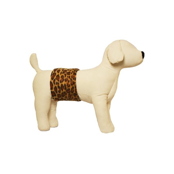 Cuddle Bands Premium Belly Band for Male Dog Training and Incontinence (Leopard Print) (Small 14-16")