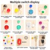 Wooden autistic sensory toy, shoulder bag style LED switch board for toddlers, suitable for children 3-6 years old to develop fine motor skills