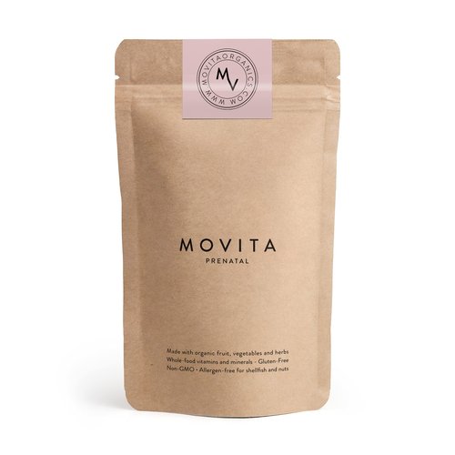 Movita Prenatal Multivitamin – Organic Fermented Whole Foods for Healthy Pregnancy, Fetal Development & Postnatal Support – Vegan, Gluten-Free, Non-GMO, 30-Day Supply (Eco-Friendly Refill Pouch)