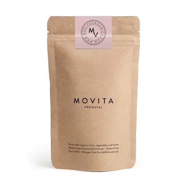 Movita Prenatal Multivitamin – Organic Fermented Whole Foods for Healthy Pregnancy, Fetal Development & Postnatal Support – Vegan, Gluten-Free, Non-GMO, 30-Day Supply (Eco-Friendly Refill Pouch)