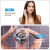 ABBHVN Silicone Scalp Massager Shampoo Brush, Ergonomic Head Scalp Scrubber for Dandruff Removal, Hair Growth, Wet Dry Hair Care, Gentle Exfoliation and Deep Washing for Men Women (Gray)