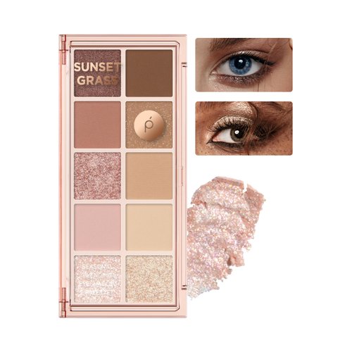 PEACH C Seasonal Blending Eyeshadow Palette | Eye-Catching Eye Palette Makeup Hues for Everyday Use| Multi-Functional Eye Shadow Palette Makeup Shades| Lasting Makeup Eyeshadow SUNSET GRASS 0.43 fl oz