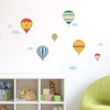 DECOWALL DS-8011 Colourful Hot Air Balloons Kids Wall Stickers Wall Decals Peel and Stick Removable Wall Stickers for Kids Nursery Bedroom Living Room (Small) d?cor