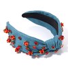 ZITULRY Animal Headband for Women Enamel Birds Giraffe Bee Knotted Headband Jeweled Summer Top Knot Headband Boho Summer Hair Accessories Party Decorations Gifts, Blue