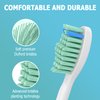 GottaShine Replacement Toothbrush Heads Compatible with Philips Sonicare Screw-on E-Series, Xtreme, CleanCare Electric Toothbrush, Sonicare Replacement Heads Refills, Multi-Color Rings, 6 Pack