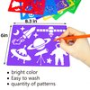 HADDIY Kids Drawing Stencils Set , 20 Pcs Plastic Stencil Kit 300+ Patterns Drawing Templates for Girls & Boys Gift and Card Making