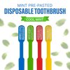 100 Pack Prepasted Disposable Toothbrushes | Pre-Pasted Soft Bristle Tooth Brush Set for Dental Care & Oral Hygiene | Individually Wrapped Toothbrush Pack (100 Pack)